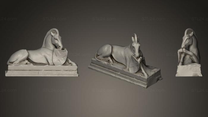 Статуэтки животных (Статуя лошади, STKJ_0321) 3D модель для ЧПУ станка